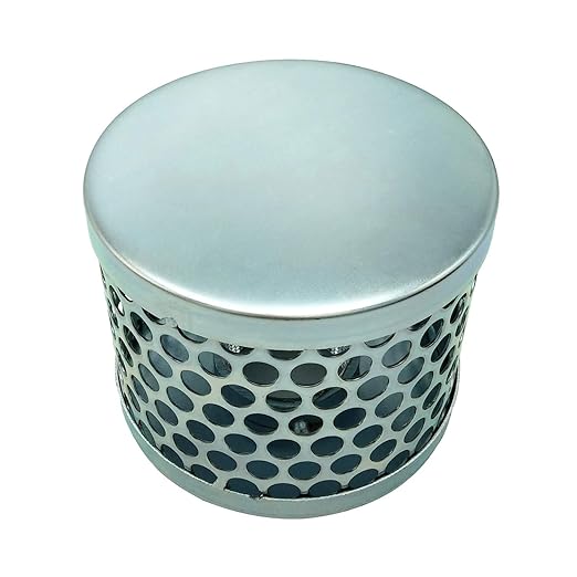 Round Hole Suction Strainers for Pump, Plated Steel (4")