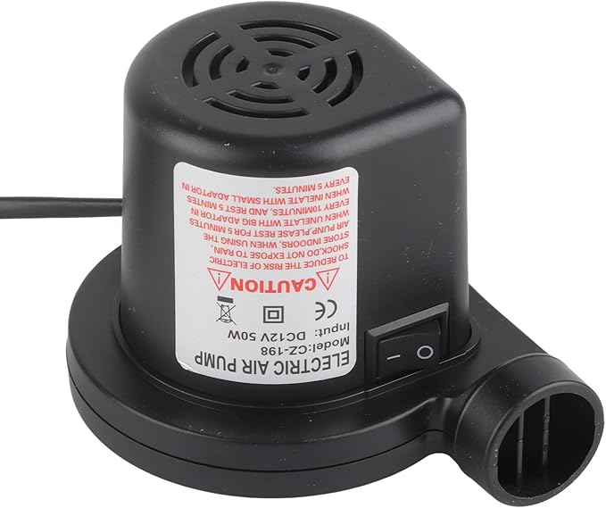 12V DC Electric Air Pump Inflator with 3 Nozzles for Inflatables Mattress Raft Bed Boat Nozzles of Different Size in The Electric Air Mattress Pumps Allowing You