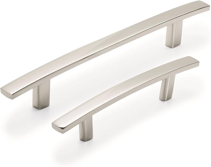 Amerock Cabinet Pull Polished Nickel 5-116 inch (128 mm) Center to Center Cyprus 1 Pack Drawer Pull Drawer Handle Cabinet Hardware