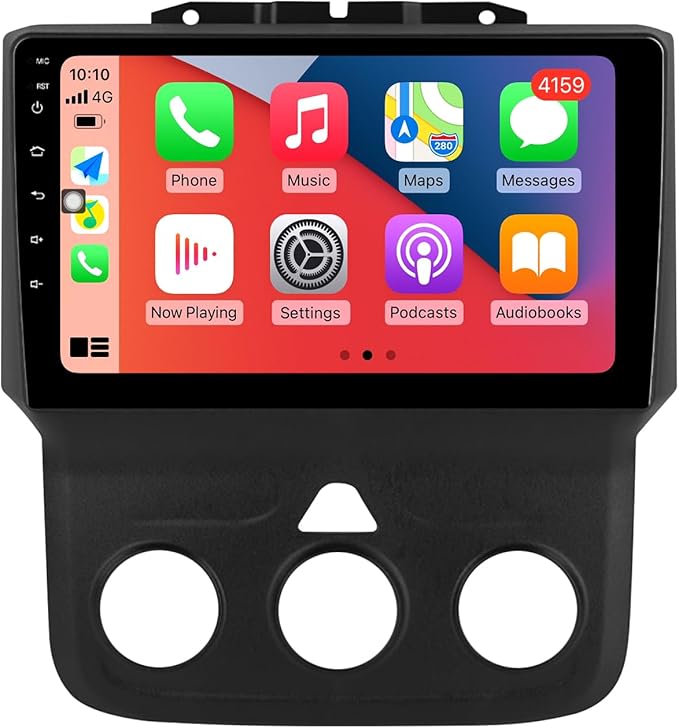 FELLOSTAR for Dodge RAM 1500 2500 3500 2013-2018 Radio Upgrade with Carplay & Android Auto 4-Core 2G RAM + 32G ROM Car Stereo 9-Inches IPS Touch Screen Head Unit with GPS Navigation