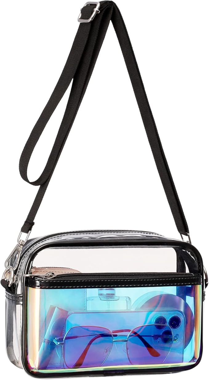 PACKISM Clear Purses for Women Stadium Clear Bag Stadium Approved Crossbody Concerts Bag for Game Day, Events, Sports