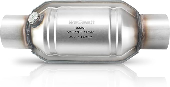 3" Catalytic Converter Universal 3 Inch Inlet/Outlet Cat Converter with O2 Port and Heat Shield (EPA Compliant)