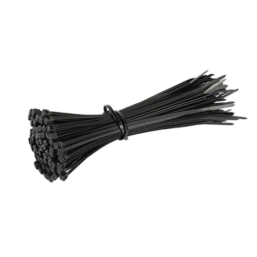 100Pcs 2.5200mm Self Locking Nylon Cable Ties 8 inch Plastic Zip Tie 18 lbs Black Wire Binding wrap Straps UL Certified 2.5X200
