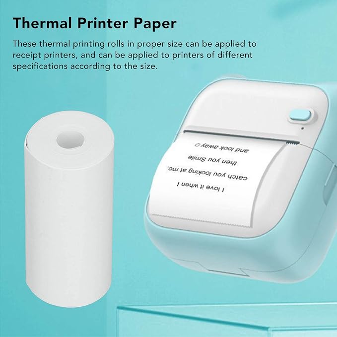 10Rolls 2.24 x 0.98in Thermal Printer Paper, White Printable Thermosensitive Thick Paper Thermal Paper Rolls for Small Printer