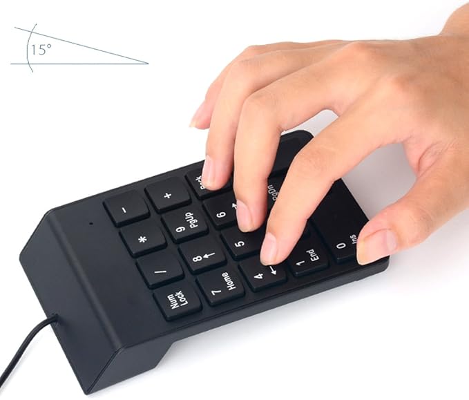Numeric Keypad,USB Numeric Keypad, USB 18 Key Number Numeric Keypad Keyboard for LaptopNotebook PC Computer