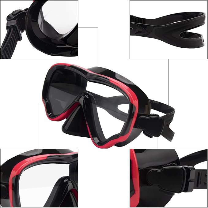 Peicees Swimming Goggles with Nose Cover for Kids, Youth Anti Fog Swim Goggles Snorkel Diving Mask for Boys Girls