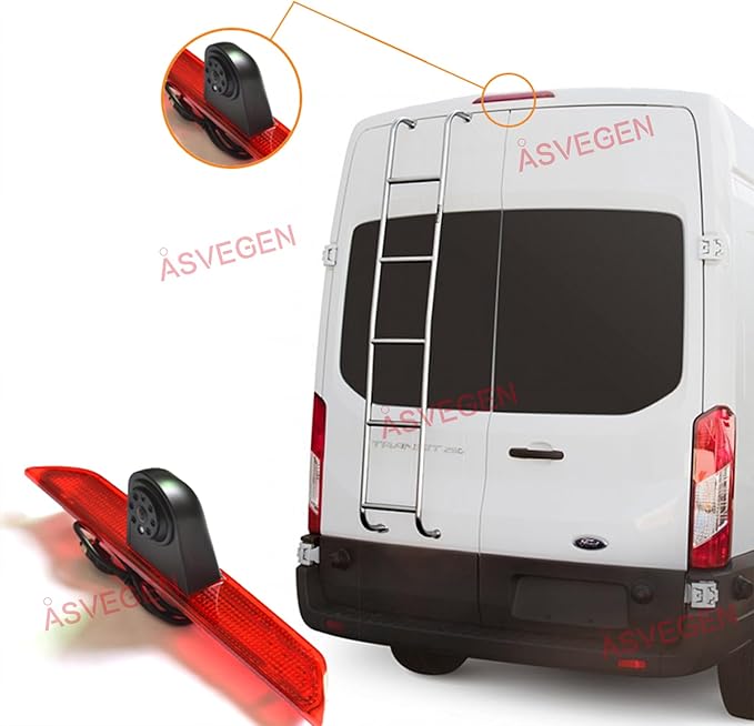 Third Brake Light Backup Camera Roof Mount Compatible with Ford Transit 150 250 350 350HD L4H3 2014-2019