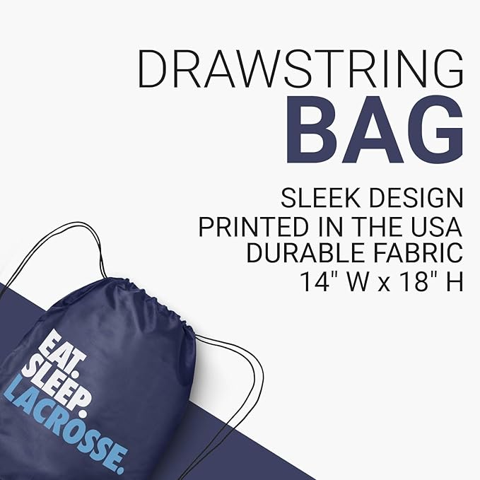 ChalkTalkSPORTS Lacrosse Sport Pack Cinch Sack Eat Sleep Lacrosse