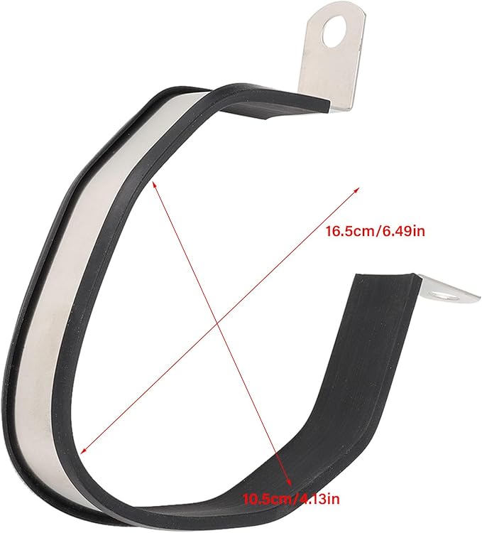 Motorcycle Exhaust Clamp, Hexagon Muffler Pipe Silencer Hanger Mount Bracket Stainless Steel Motorcycle Clamp, Suitable for Many Car, Solid Installation