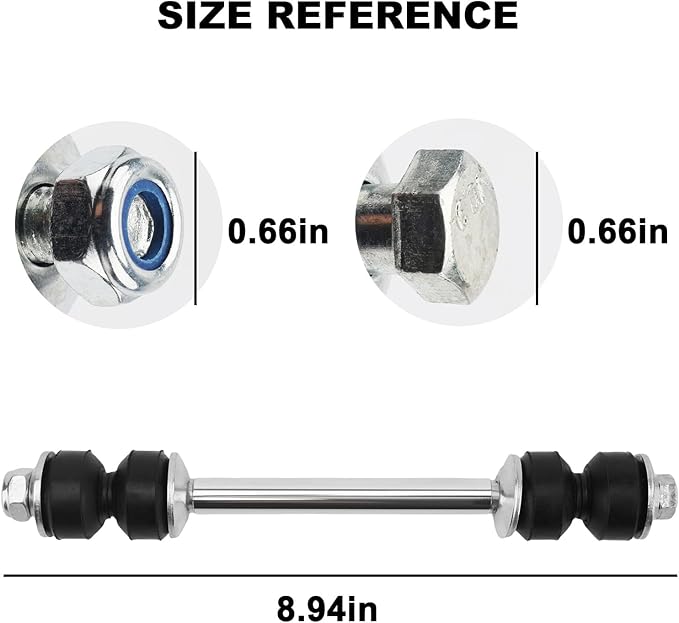 K80631 Front Sway Bar Link Kit Compatible with Chevy Silverado Suburban 1500/2500HD 1999-2019, Tahoe 1995-2006 Yukon XL Replaces K700539, 10385580, 15167767 (1 pc)