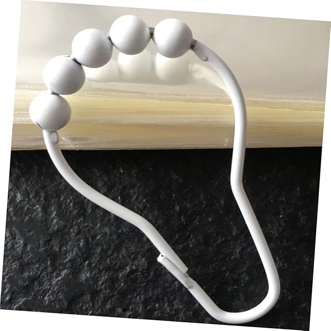 8pcs Shower Curtain Hooks Metal Rings for Bathroom Rods Smooth Finish Versatile Design Easy to Install Fits Shower Curtains