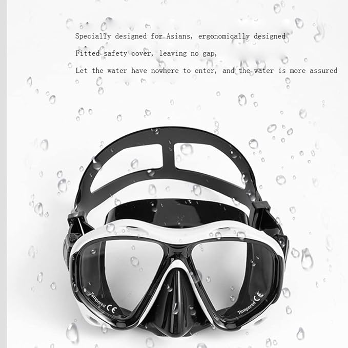 Diving Goggles Snorkeling Diving Diving Goggles Large Frame HD Adult Men and Women Snorkeling Swimming Snorkel Diving Equipment Tempered Glasses Diving Anti-Fog Snorkeling