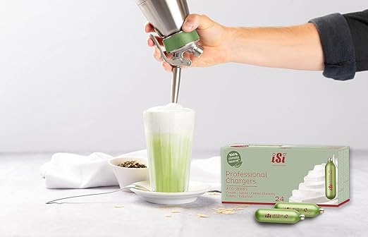 iSi Eco Nitrous Oxide Cream Charger Capsules (24-Pack - Box of 4) - Recyclable Steel Whipping Gas Cartridges, Vegan-Friendly Culinary Solution - Austrian-Made for Cream Dispenser Systems (96-Pieces)