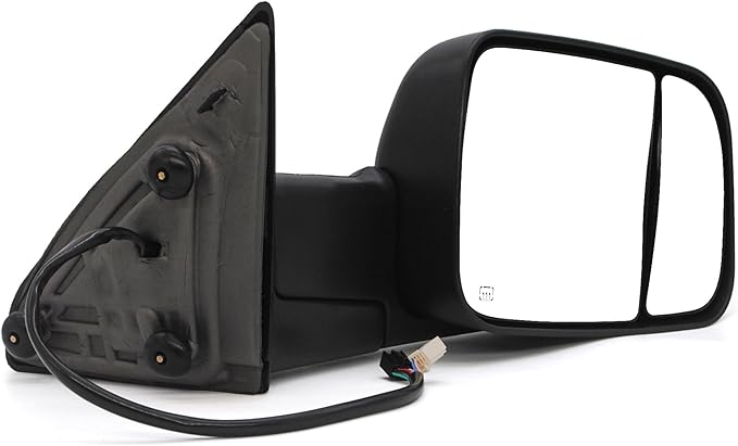 TOEMIRR Towing Mirrors fit for 2009-2018 Dodge Ram 1500 2010-2018 Ram 2500 3500 Passenger Side Mirror Heated Power Temperature Sensor Turn Signal Light Puddle Light Manual Flipping Black RH Tow Mirror
