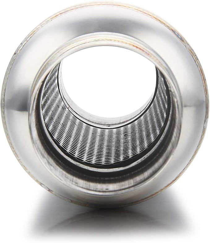 LCGP 2.5'' Inlet Outlet Universal Muffler, 11.5'' Overall Length Stainless Steel Resonator