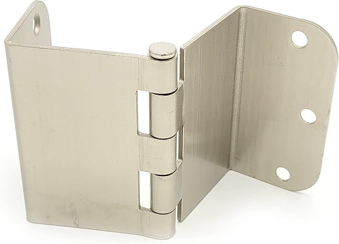 3.5 Inch Swing Clear Offset Door Hinge (5/8" Radius, Satin Nickel)