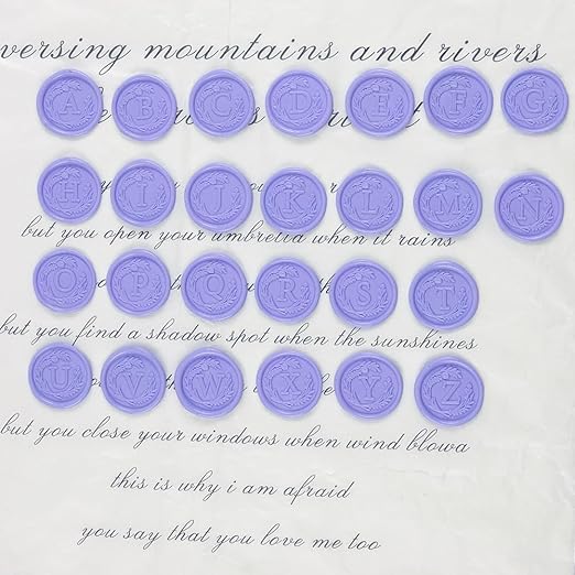 Initial Letter Alphabet C Sealing Wax Stamp with Flower Wax Stamp for Wedding Invitation Gift Wrap Envelopes Christmas Card
