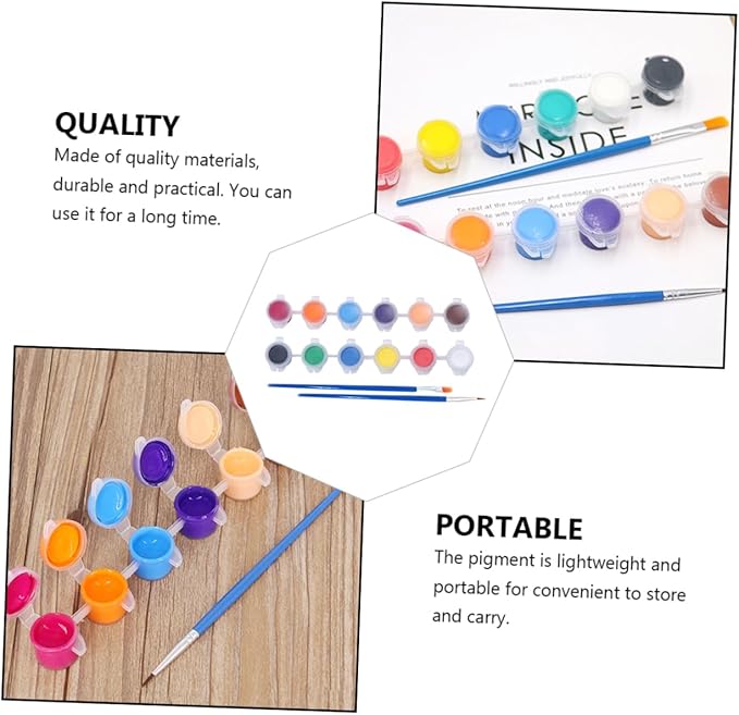 Ml Pack Diy Pigment Acrylic Paint Set for Boys and Girls Graffiti Pigment Art Kit Sealed Bottles Easy to