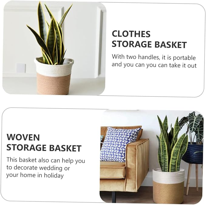 Exquisite Woven Storage Basket Multipurpose Household Flower Basket for Home Decor and Organization