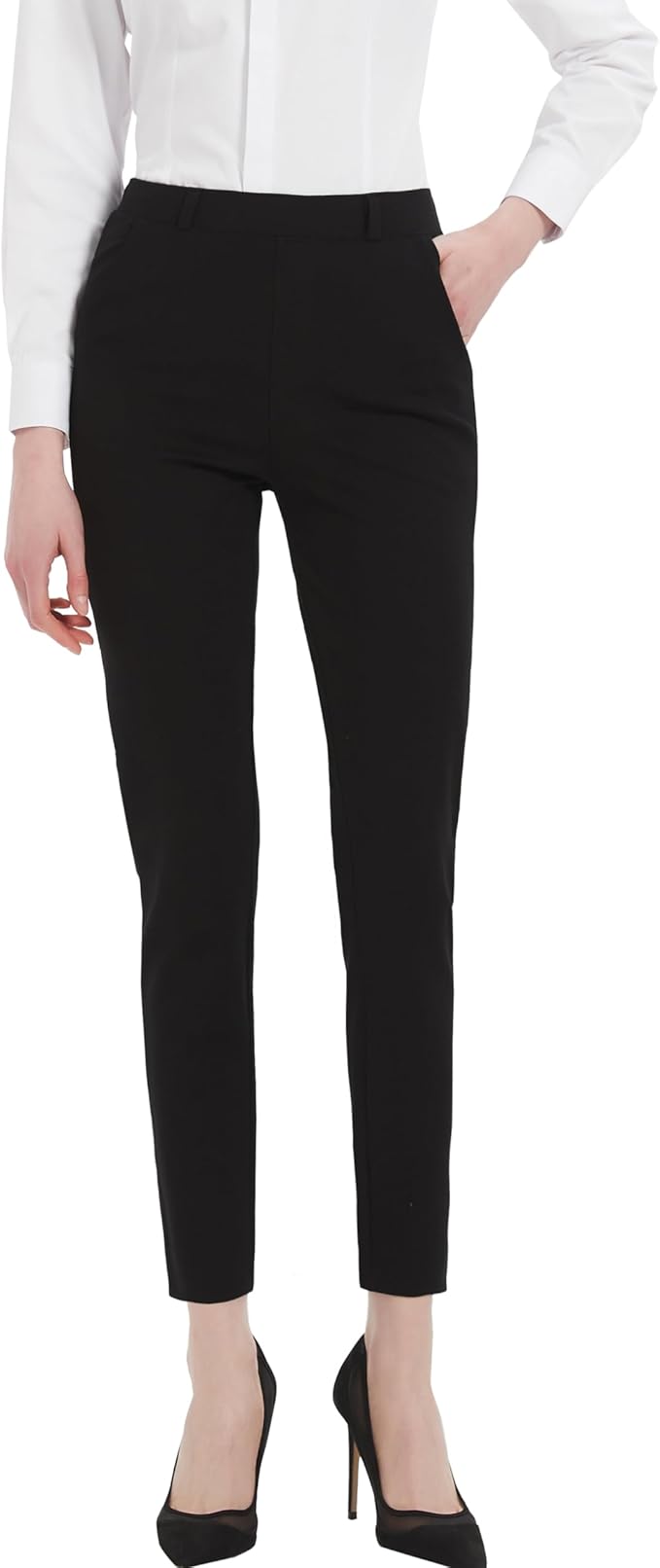 MGWDT Pants for Women's Dress Stretchy Blazer Business Pull On Work Pants