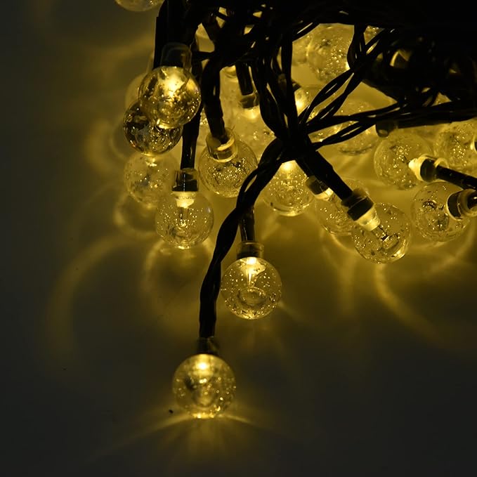 TREETDOBV 9.5m LED Outdoor String Lights, with 50 Shatterproof Bulbs, 8 Lighting Modes String Lamp,Waterproof Connectable Hanging Christmas Lights Garden Wedding Backyard Porch Balcony Party