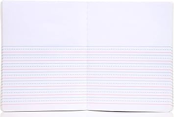 Mintra Office Composition Notebooks, Primary Ruled, (4 Pack, Blue Cover), 80 Sheets. Creative, Hardcover Book, Grade K-2, 7.5in x 9.75in, For School, Home, Business, Office