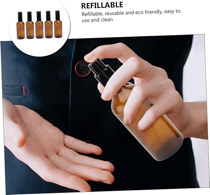 5pcs Refillable Perfume Storage Spray Bottles Portable Reusable Cosmetic Containers for Travel and Outdoor Use Dispenser for Essential Oils and Fragrances
