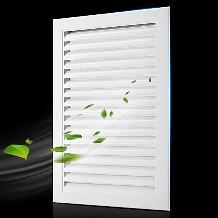 12" X 18" Attic Vent Aluminum Gable Vents for Houses Gable Vent Shed Vents Cover Exterior with Screen Mesh Alloy Wall Vent Ventilation for Home Garage Attic Ceiling - Vent Opening: 10" x 16" White