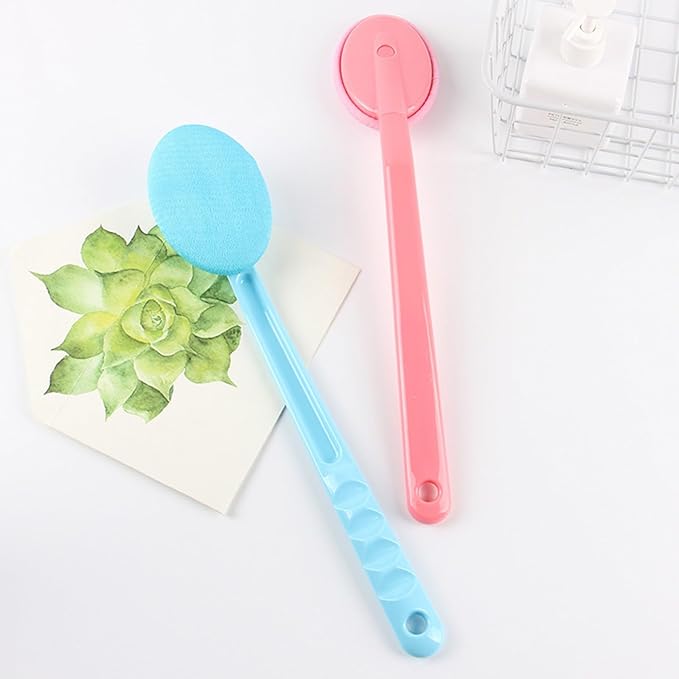 2 Pack 15 Inch Easy Lotion Applicator, Back Rubs Massager Bath Brush, Extra Long Handle, Easily Self Apply Lotions, Great for Body Care