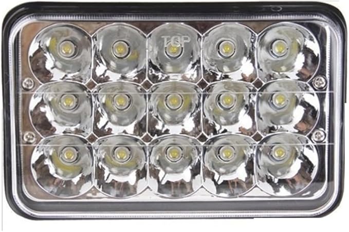 Square LED Headlight Lamp Conversion XR250 XR400 XR650 Compatible With Suzuki DRZ, Replace H4651H4652H4656H4666H6545LED 4 * 6