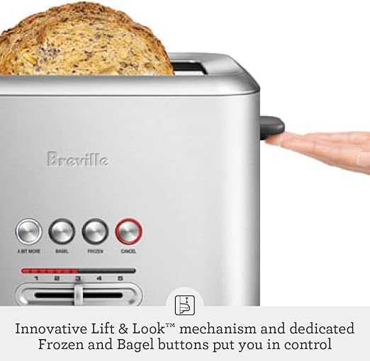 Breville Bit More Toaster 2 Slice BTA70XL, Brushed Stainless Steel