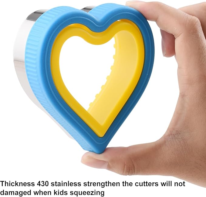 Heart Uncrustable Sandwich Maker Uncrustable Sandwich Maker for Family DIY Lunch Punch, Large Bread Cutter for Kids
