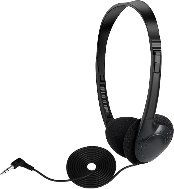 Wholesale On-Ear Headphones - Inexpensive Stereo Headphones for Students, Classroom, Library - (Foam Earpad 1 Pair)