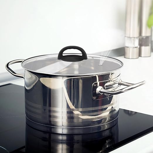 Tempered Glass Pan Lid, 8" Pot Lid with Heat Resistant Handle, Pan Cover for Frying Pan, Skillet, Cast Iron, Wok, Universal Cookware