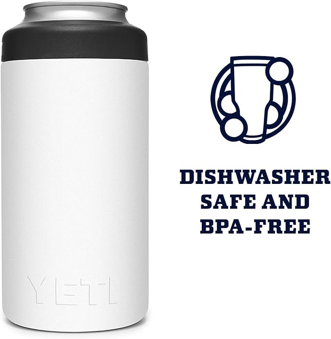 YETI Rambler 16 oz. Colster Tall Can Insulator for Tallboys 16 oz. Cans, White