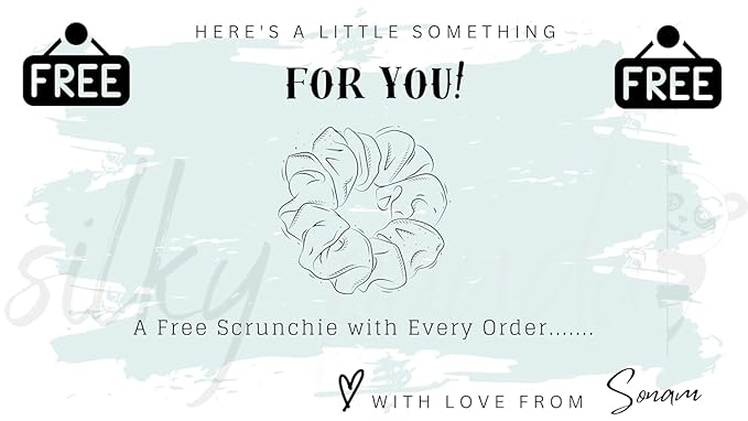 Luxury Silk Scrunchies for Women and Girls, Hair Ties, Hair Band, Ponytail Holder, Set of 4, Combo-14