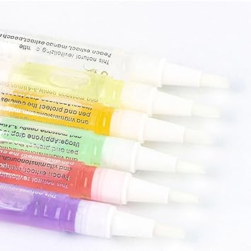 Yimart 4pcs 15 Smell Nail Nutritional Oil Pen Liquid,Nail Cuticle Oil Pen,Nail Oil,Anti-barb Nail Edge Nutritional Oil, Finger Edge Oil,Female Nail Care Tool (Watermelon, 2ML)