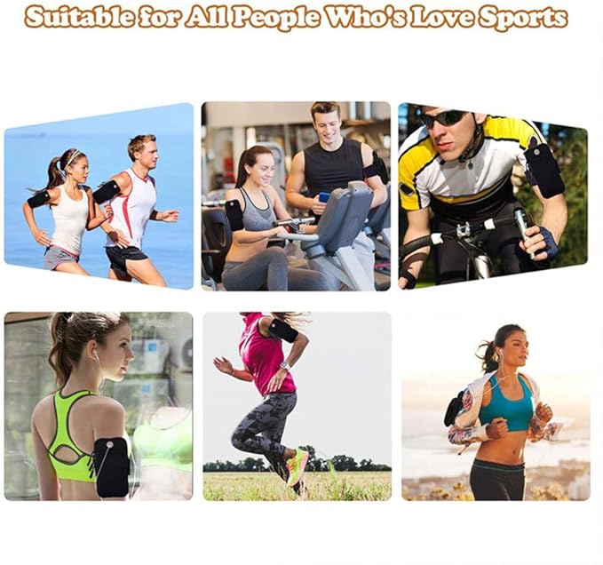 Running Armband,Arm Bag Phone Holder for Running,Multi Cell Phone Armband Pouch for Gym Workout Jogging Exercise,Suitable with iPhone 11 Pro Max XS XR X 8 7 6 6s Plus (Black)