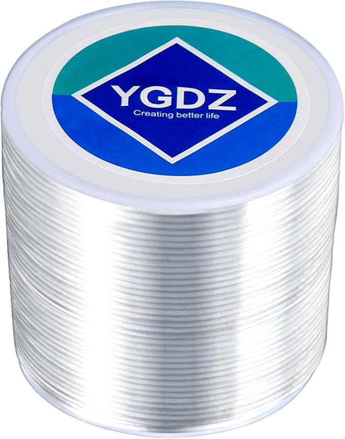 YGDZ 1.5mm Bracelet String, Elastic String Crystal Stretch Thread Clear Beading Cords for Bracelets Beading Making