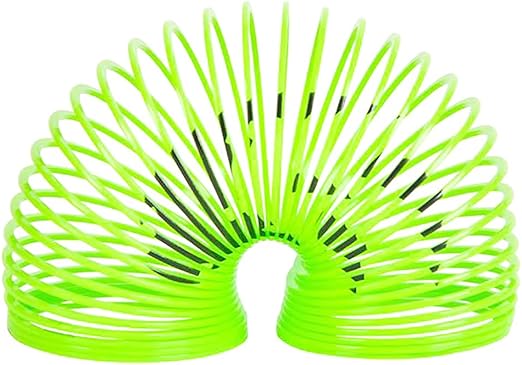 The Dreidel Company Halloween Coil Spring, Jack-O-Lantern Circle Shaped Coils, Neon Colors Magic Spring Toy, Party Favor for Kids, 1.4" (35mm) (24-Pack)