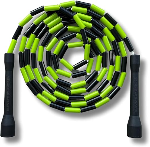 Professional Beaded Jump Rope - 3m Adjustable, Quality Beads & Poly Cord - For Freestyle, Cardio & Tricks - All Levels & Indoor/Outdoor Use