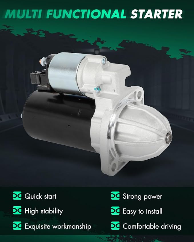 SCITOO Starter for 18954 Starter Motor Fits for John Deere 313 2007-2012 All JD 4024T 49HP Engine,for John Deere 320 Farm Tractor 2004-2012 All JD 4024T 62HP Engine,for John Deere CT315 2009-2011