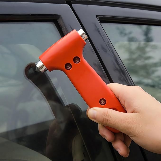 Car Safety Hammer Emergency Escape Tool with Window Breaker Seatbelt Cutter, Automotive Rescue Kit for Family, Vehicle, Office, Compact, Multifunctional, Made for Self-Rescue