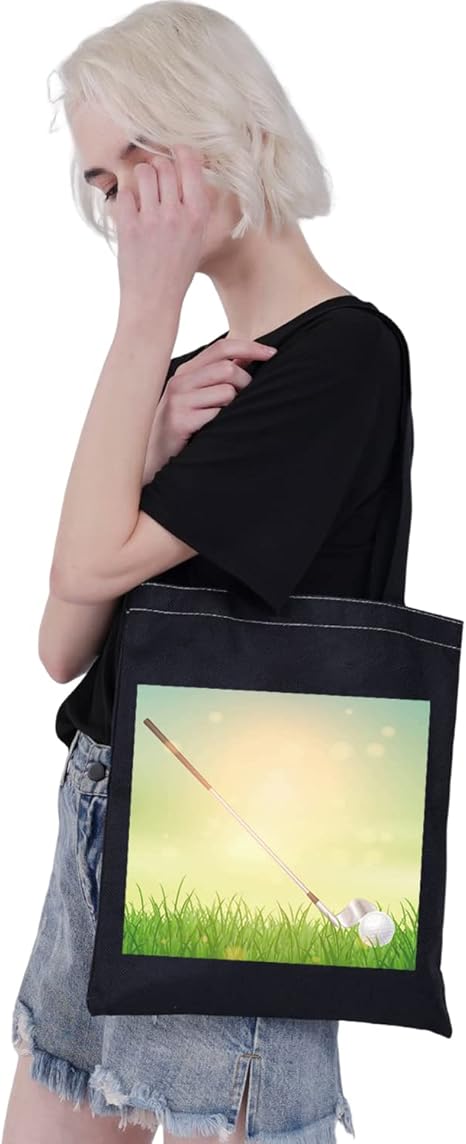 Golf Gifts Golf Tote Bag Ladies Golf Canvas Tote Bag Golf Player Gifts Golf Lover Gifts for Women Golfers Travel Bag