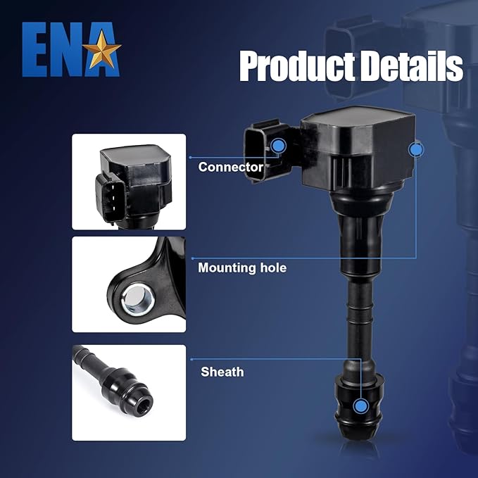 ENA Set of 1 Ignition Coil Pack Compatible with Nissan Infiniti Suzuki I35 QX4 Altima Frontier Maxima Murano NV1500 NV2500 NV3500 Quest 2002-2021 V6 3.5L 4.0L Replacement for UF349 5C1403 224338J115