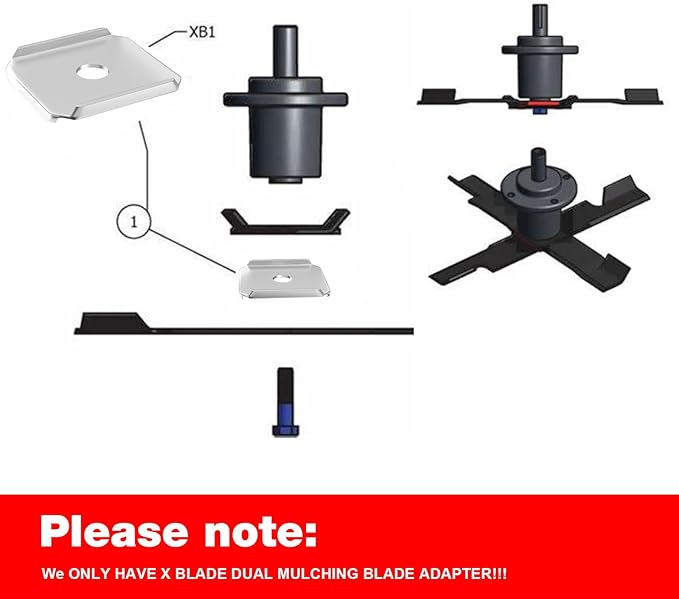 X-Blade Dual Mulching Blade Adapters for Ballard X-Blade XB2 and XB3 Mowers Blades Compatible with All Standard Commercial Mower 58 Center Hole (Excluding Blades)