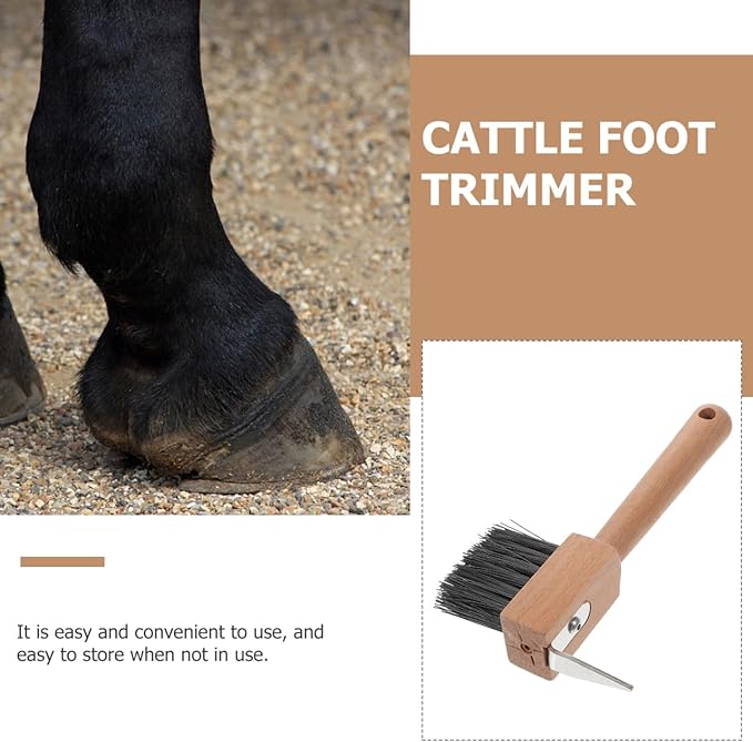 balacoo Horse Hoof Trimmer Tool Portable Cattle Foot Trimmer Horseshoe Repairing Brush Durable Hoof Tool for Grooming Maintenance Comfortable to Use