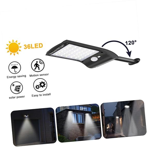 Angoily 36 Road Light Solar Lamp Solar Light Wall Lamp Garden Lights Outdoor