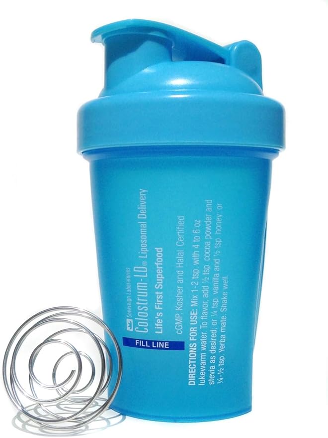 Protein Shaker Mixer Bottle - 500ml /16oz Colostrum and Dry Powder Manual Shaker