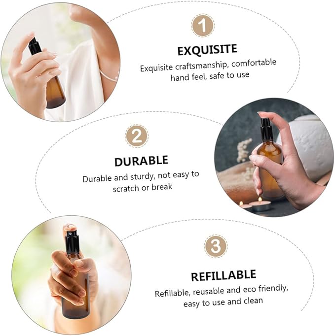 5pcs Refillable Perfume Storage Spray Bottles Portable Reusable Cosmetic Containers for Travel and Outdoor Use Dispenser for Essential Oils and Fragrances